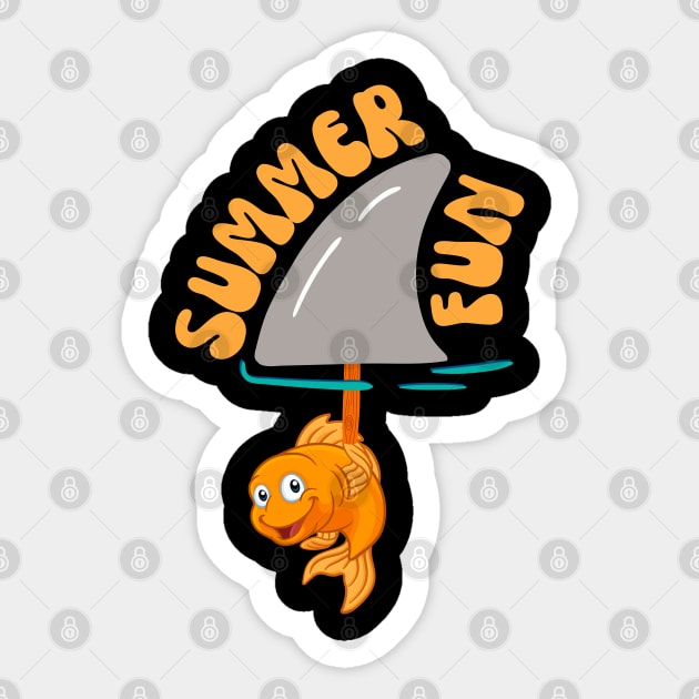 Summer Fun Gold Fish Sticker by FullOnNostalgia